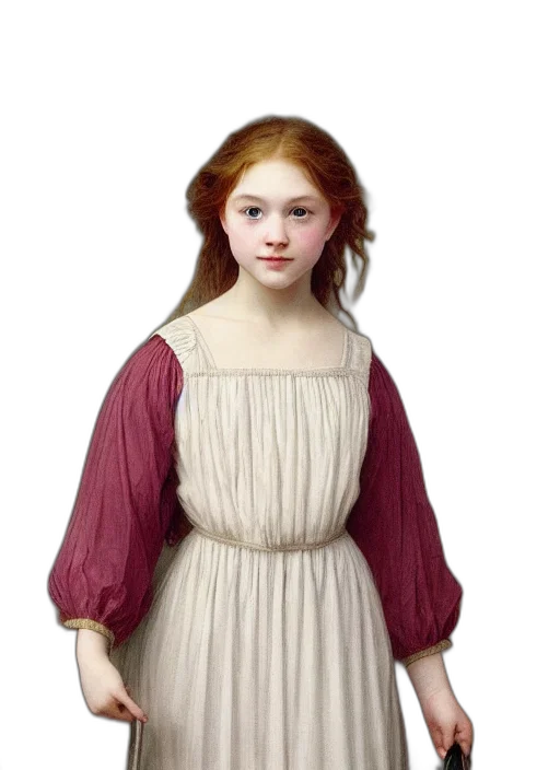 dress, face, jewelry, staff transparent PNG cut-out