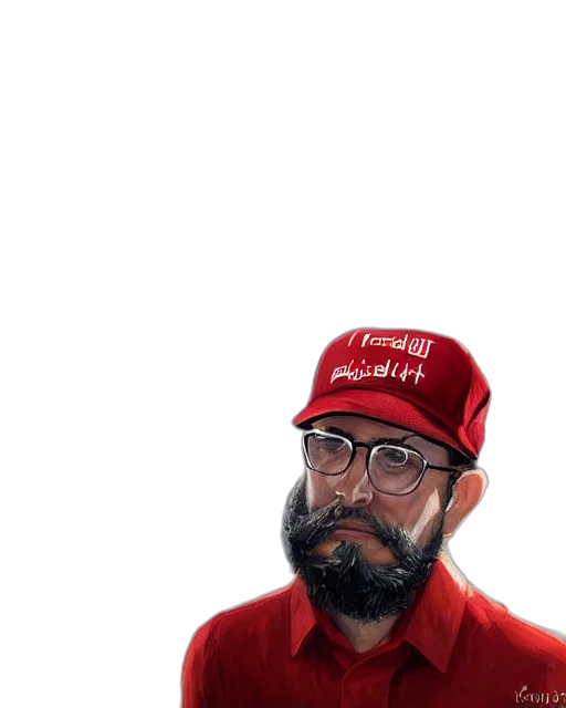 hat, staff, jacket, animal transparent PNG cut-out