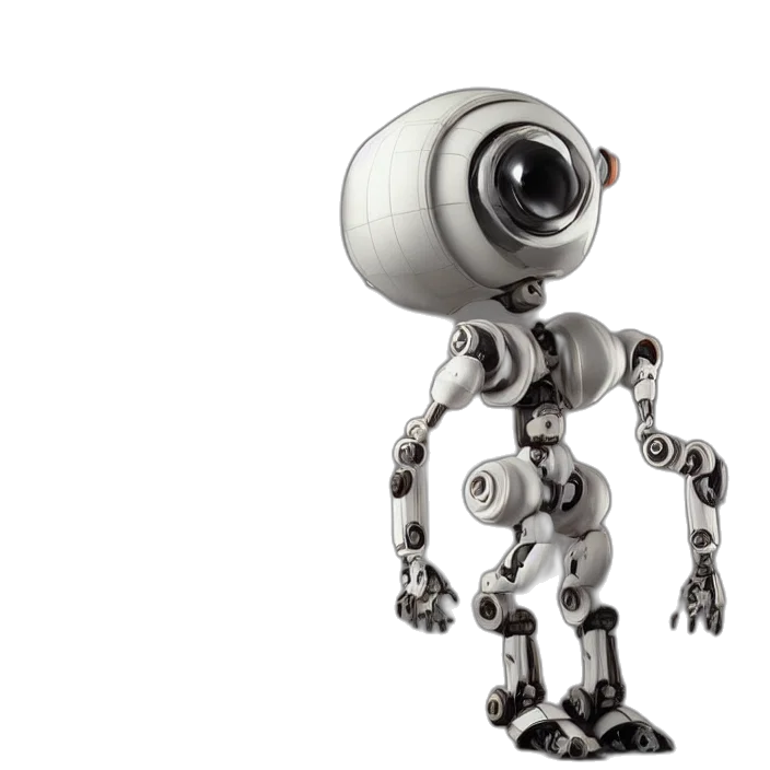 robot, 3d render, concept art, octane transparent PNG cut-out