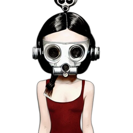 mask, robot, face, concept art, cartoon, cyberpunk, comic book art, cute transparent PNG cut-out