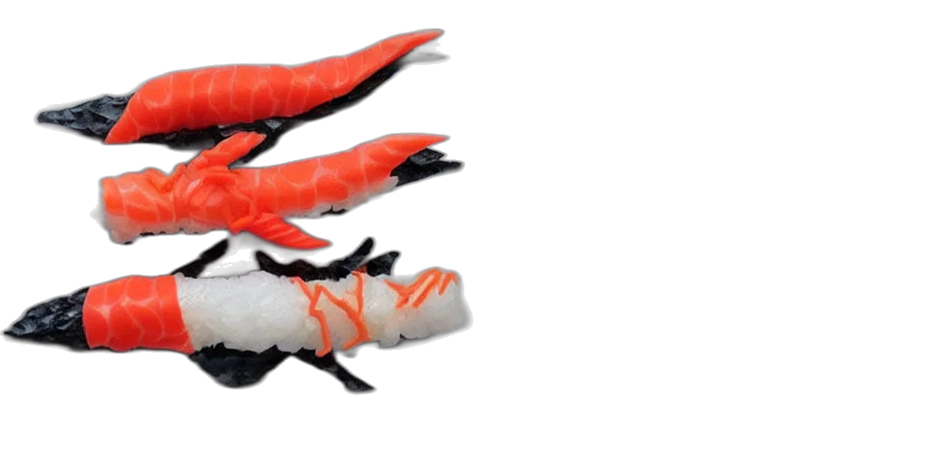 shoes, dragon, weapon, food, 3d render, airplane, made, sushi transparent PNG cut-out