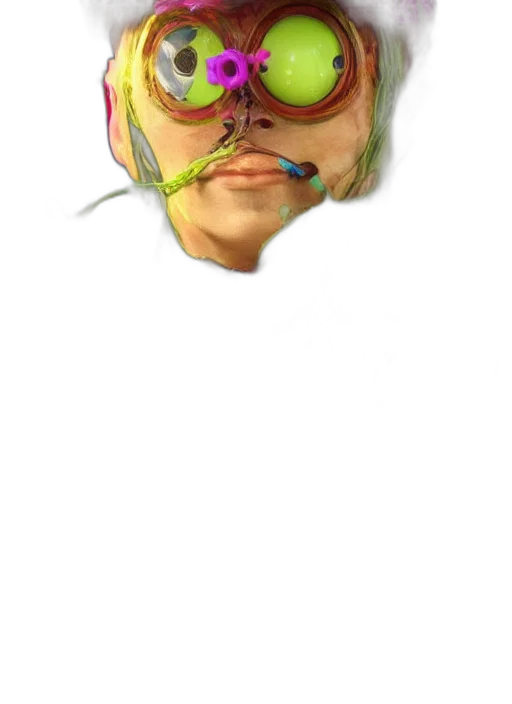 mask, face, staff, creature, photorealistic, 3d render, concept art, watercolor transparent PNG cut-out