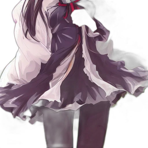 dress, jacket, staff, weapon, anime, watercolor, concept art, pixel art transparent PNG cut-out