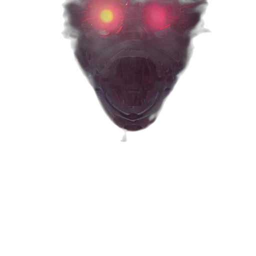mask, robot, face, creature, concept art, comic book art, 3d render, pixel art transparent PNG cut-out