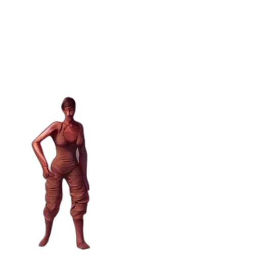 creature, staff, dress, robot transparent PNG cut-out