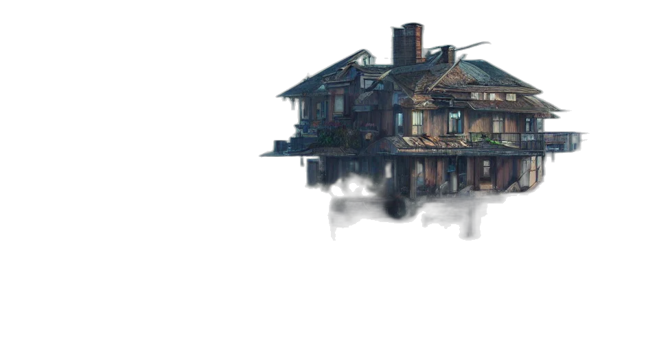 building, concept art, watercolor, pixel art transparent PNG cut-out