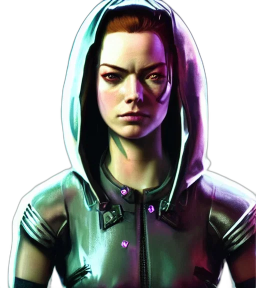 jacket, face, mask, robot, comic book art, cyberpunk, concept art, fantasy art transparent PNG cut-out