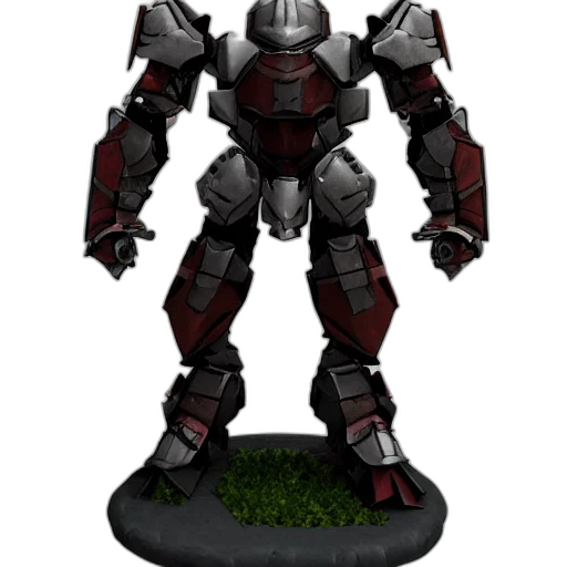 robot, weapon, 3d render, concept art, pixel art, fantasy art, armored, knight transparent PNG cut-out
