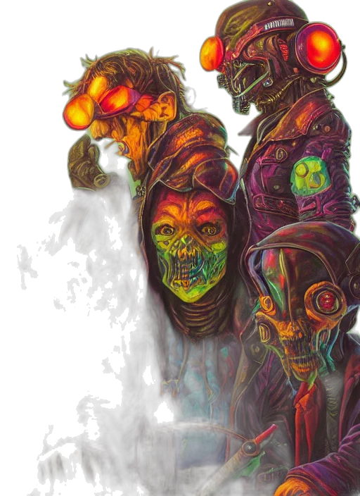 mask, concept art, fantasy art, comic book art transparent PNG cut-out