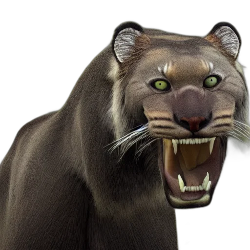 animal, creature, 3d render, photorealistic transparent PNG cut-out