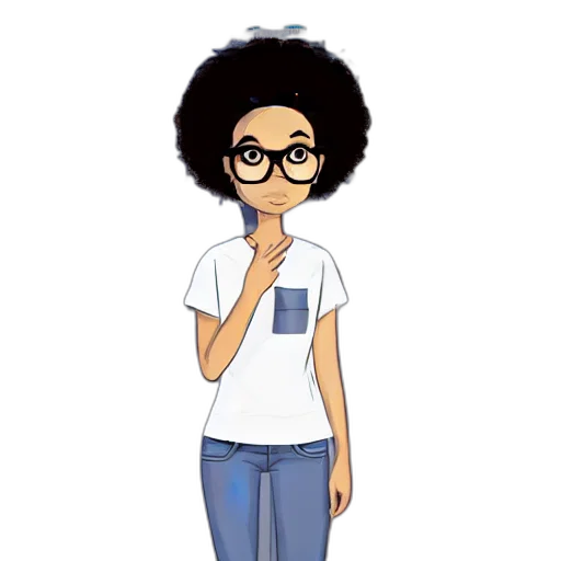 staff, hair, jewelry, cartoon transparent PNG cut-out