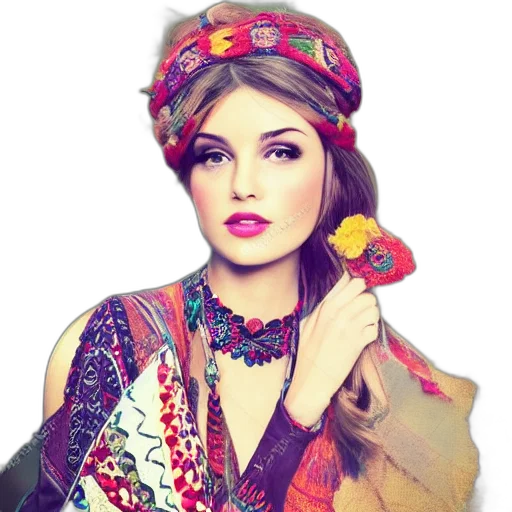 jewelry, face, hat, dress transparent PNG cut-out