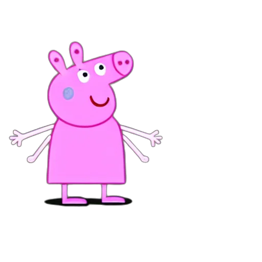 animal, creature, dress, cartoon, concept art, 3d render, peppa, pig transparent PNG cut-out