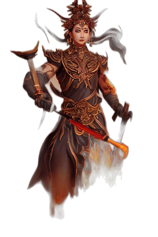 staff, sword, weapon, fantasy art, concept art, comic book art, pixel art, fire transparent PNG cut-out