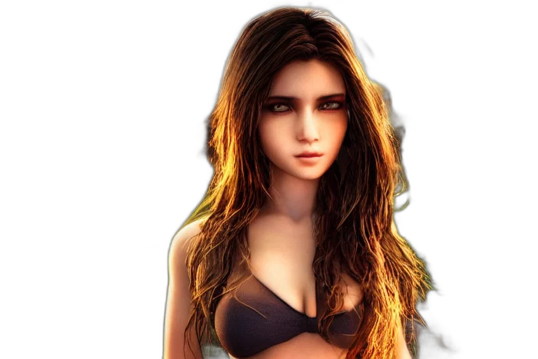 face, dress, hair, photorealistic, fantasy art, concept art, pixel art, girl transparent PNG cut-out
