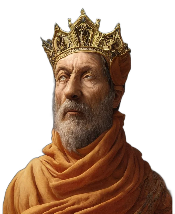 crown, face, staff, hat transparent PNG cut-out