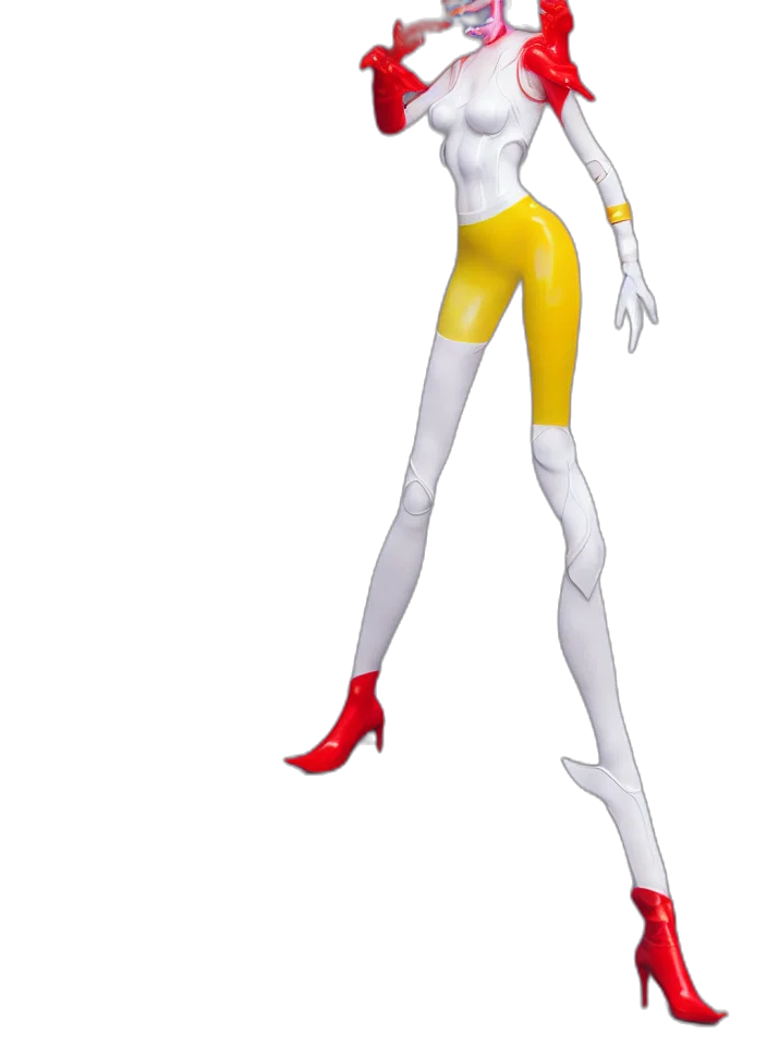 robot, dress, 3d render, concept art transparent PNG cut-out