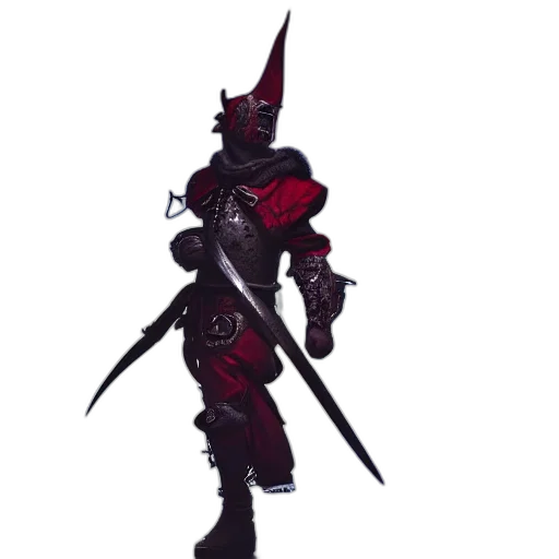 sword, staff, weapon, concept art, fantasy art, pixel art, 3d render, red transparent PNG cut-out