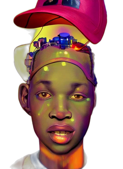 face, hat, crown, mask, concept art, cartoon, 3d render, photorealistic transparent PNG cut-out