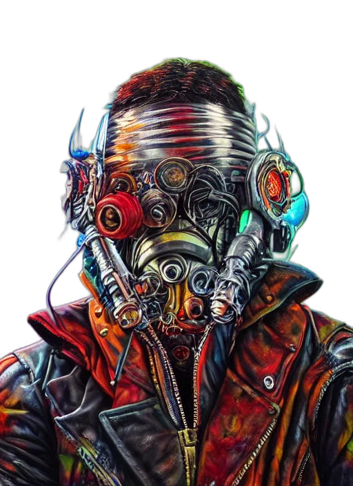 mask, jacket, robot, face transparent PNG cut-out