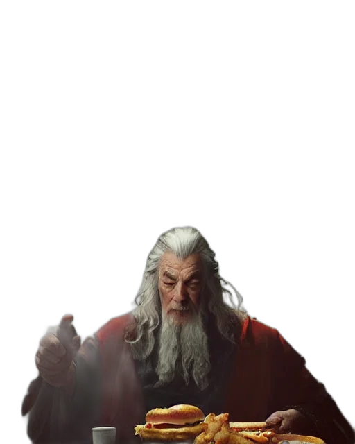 dragon, staff, sword, face transparent PNG cut-out
