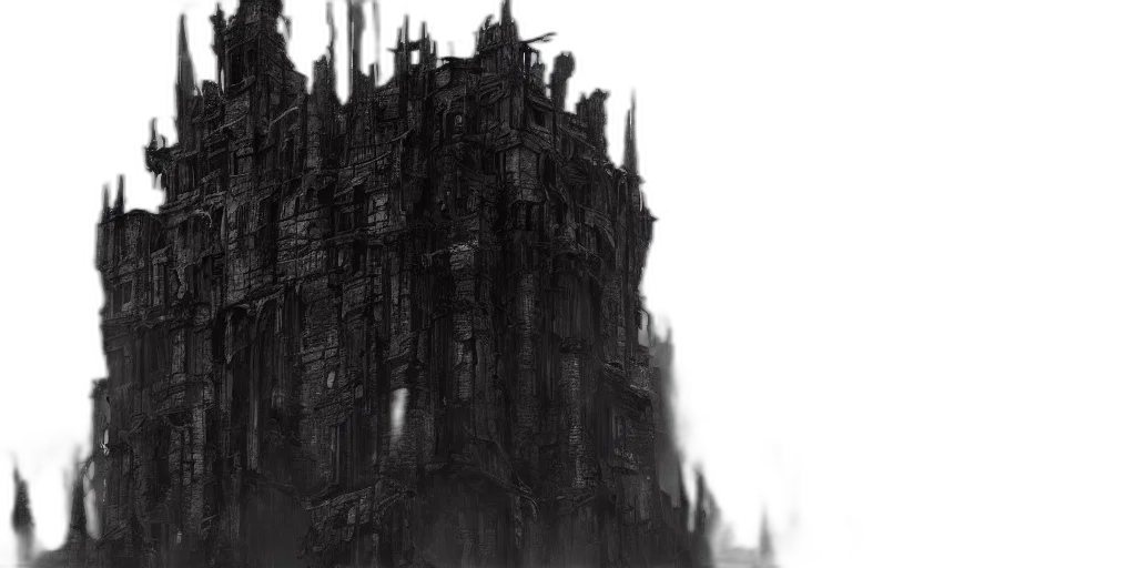 building, crown, robot, concept art, fantasy art, cyberpunk, comic book art, fog transparent PNG cut-out