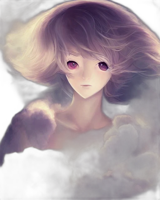 face, mask, hair, dress, watercolor, anime, fantasy art, photorealistic transparent PNG cut-out