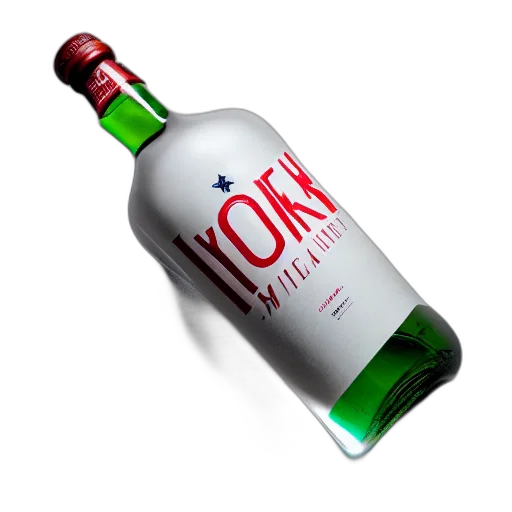 bottle, crown, weapon, 3d render transparent PNG cut-out