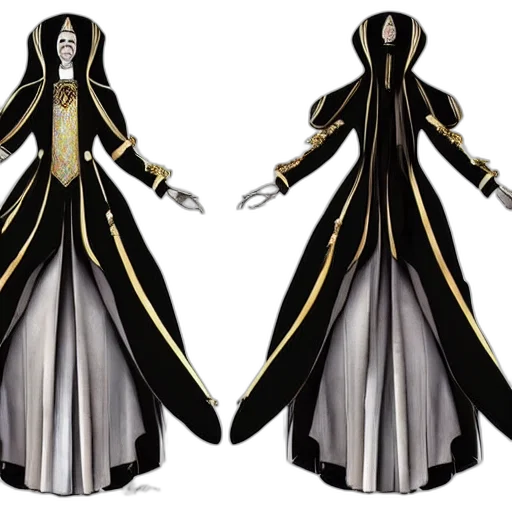 dress, concept art, 3d render, fantasy art transparent PNG cut-out