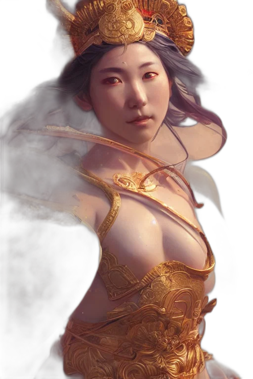 dragon, face, fantasy art, concept art, photorealistic, comic book art, fire, golden transparent PNG cut-out