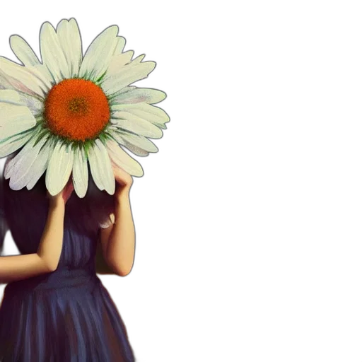 flower, dress, crown, photorealistic transparent PNG cut-out