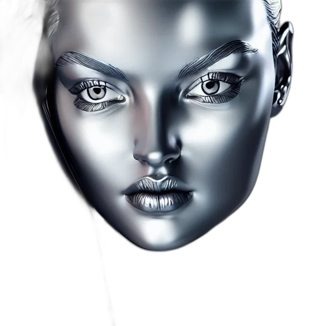 mask, face, robot, jewelry, photorealistic, 3d render, fantasy art, concept art transparent PNG cut-out
