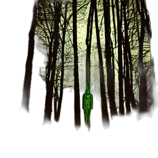 tree, creature, jacket, dress transparent PNG cut-out