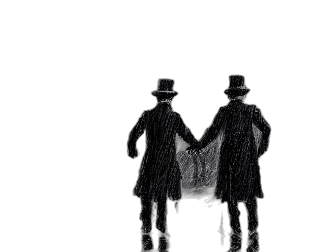 hat, mask, umbrella, concept art, comic book art, pencil sketch, pixel art, fog transparent PNG cut-out
