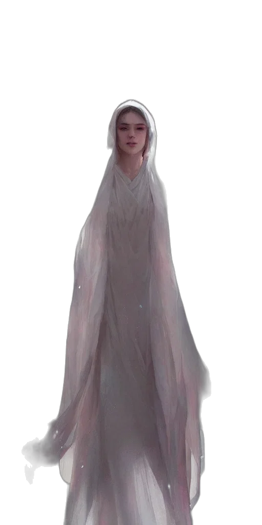 dress, creature, staff, jacket transparent PNG cut-out