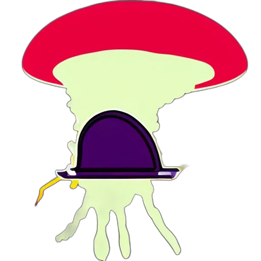umbrella, hat, staff, crown, concept art, pixel art, 3d render, outer space transparent PNG cut-out