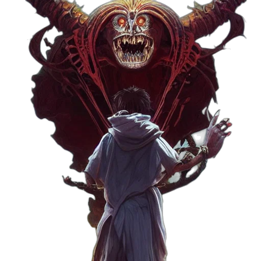 creature, staff, mask, face transparent PNG cut-out