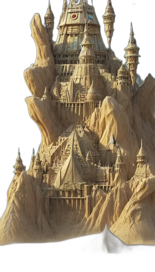 building, crown, 3d render, concept art transparent PNG cut-out