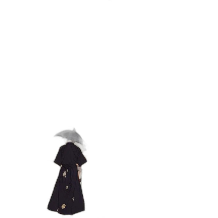 hat, dress, umbrella, staff, concept art, pixel art, 3d render, fantasy art transparent PNG cut-out