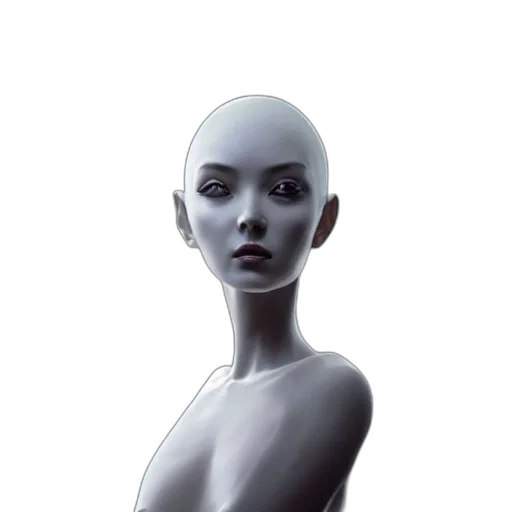robot, face, mask, jewelry, concept art, photorealistic, 3d render, fantasy art transparent PNG cut-out