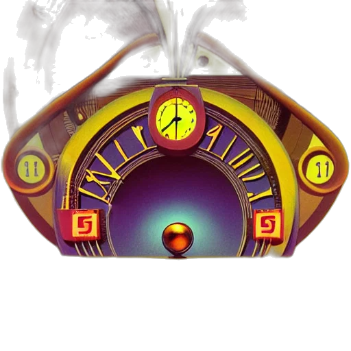 concept art, 3d render, fantasy art, clocks transparent PNG cut-out