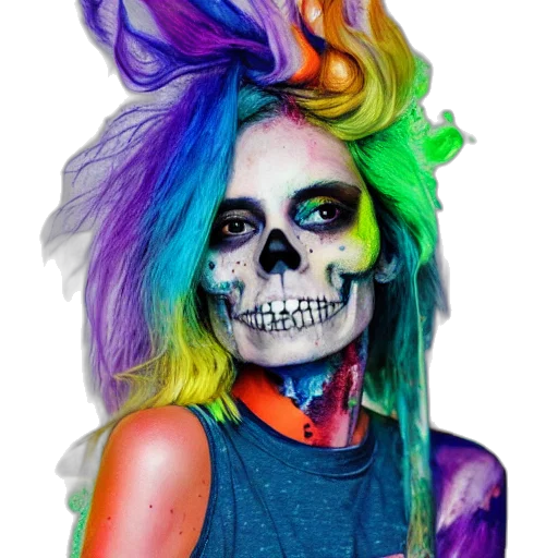 mask, face, hair, creature, watercolor, photorealistic, concept art, cartoon transparent PNG cut-out