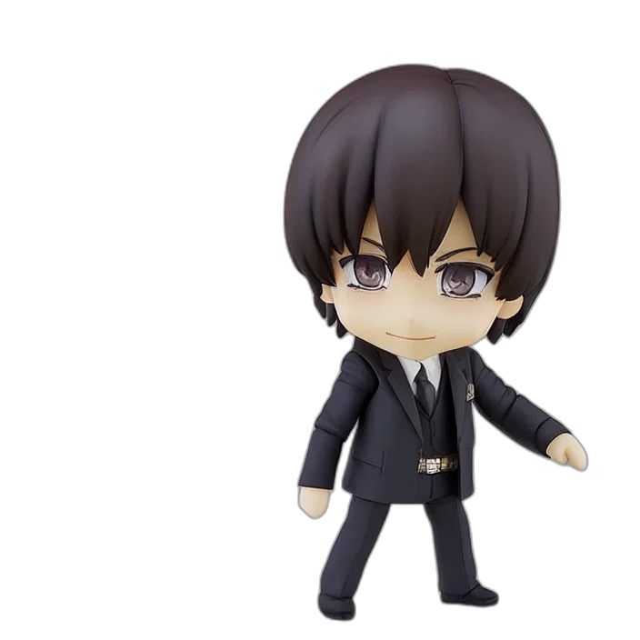 3d render, pacino, anime, nendoroid transparent PNG cut-out