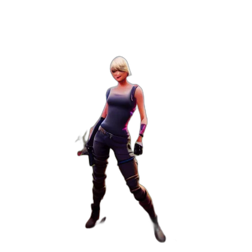 weapon, staff, jacket, face, concept art, pixel art, 3d render, cyberpunk transparent PNG cut-out