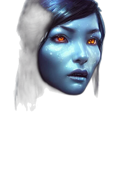 face, mask, creature, robot, fantasy art, concept art, photorealistic, pixel art transparent PNG cut-out