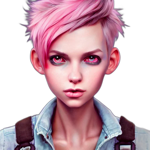 face, jacket, concept art, photorealistic, cyberpunk, fantasy art, pastel, neon transparent PNG cut-out