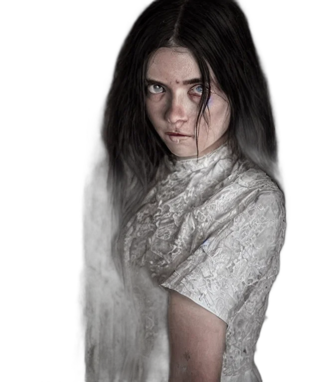 dress, face, creature, hair transparent PNG cut-out