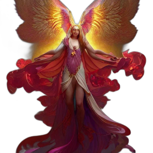 dress, fantasy art, concept art, pixel art, comic book art, golden, red, colorful transparent PNG cut-out