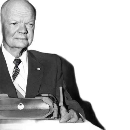 staff, president, eisenhower, aboarding transparent PNG cut-out