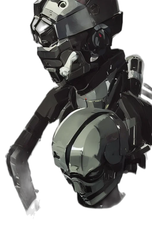 robot, weapon, face, creature transparent PNG cut-out
